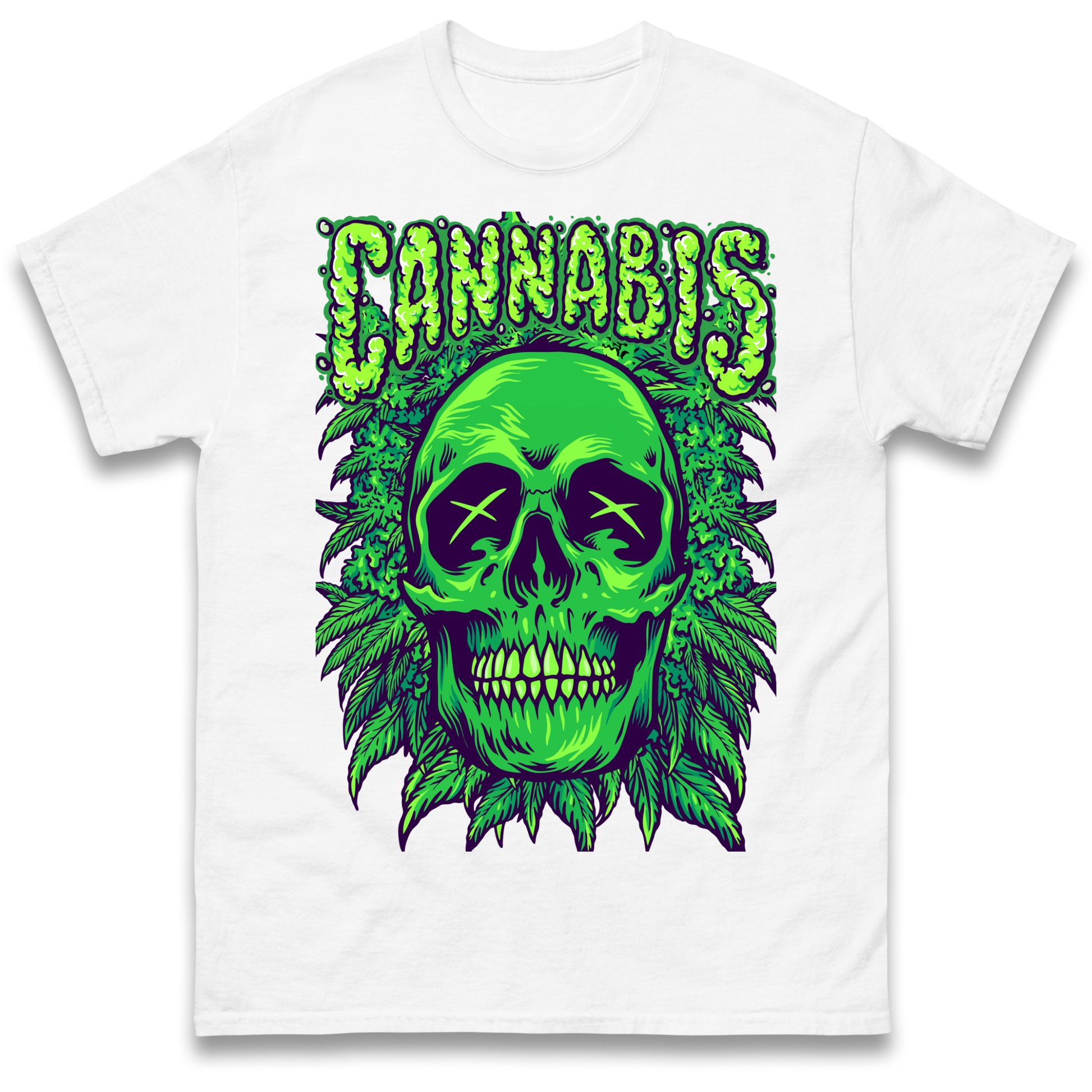 Cannabis Skull T Shirt
