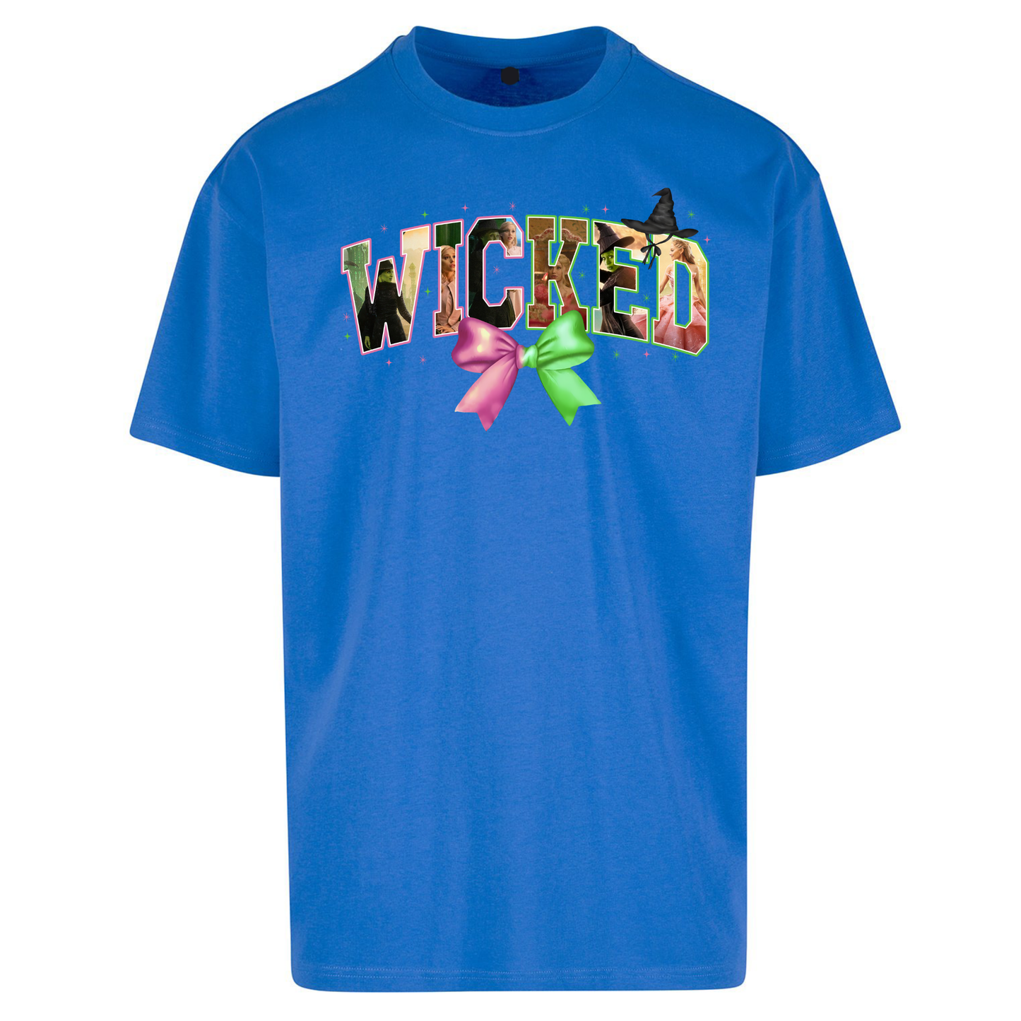 Wicked pink and green Bow Oversized T Shirt