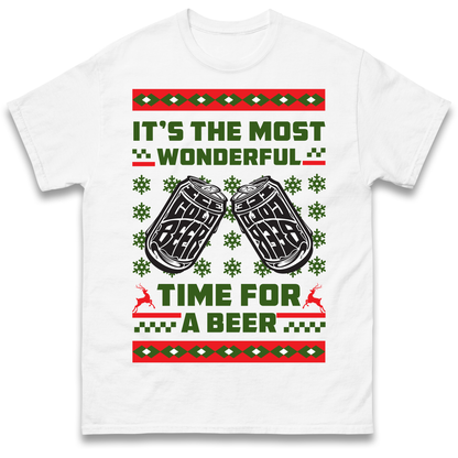 Its The Most Wonderful Time For A Beer Christmas T Shirt