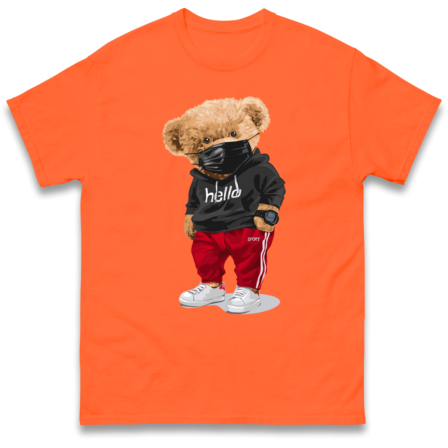 Teddy Bear Hello Streetwear T Shirt