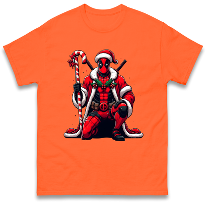 DeadPool Candy Cane Santa T Shirt