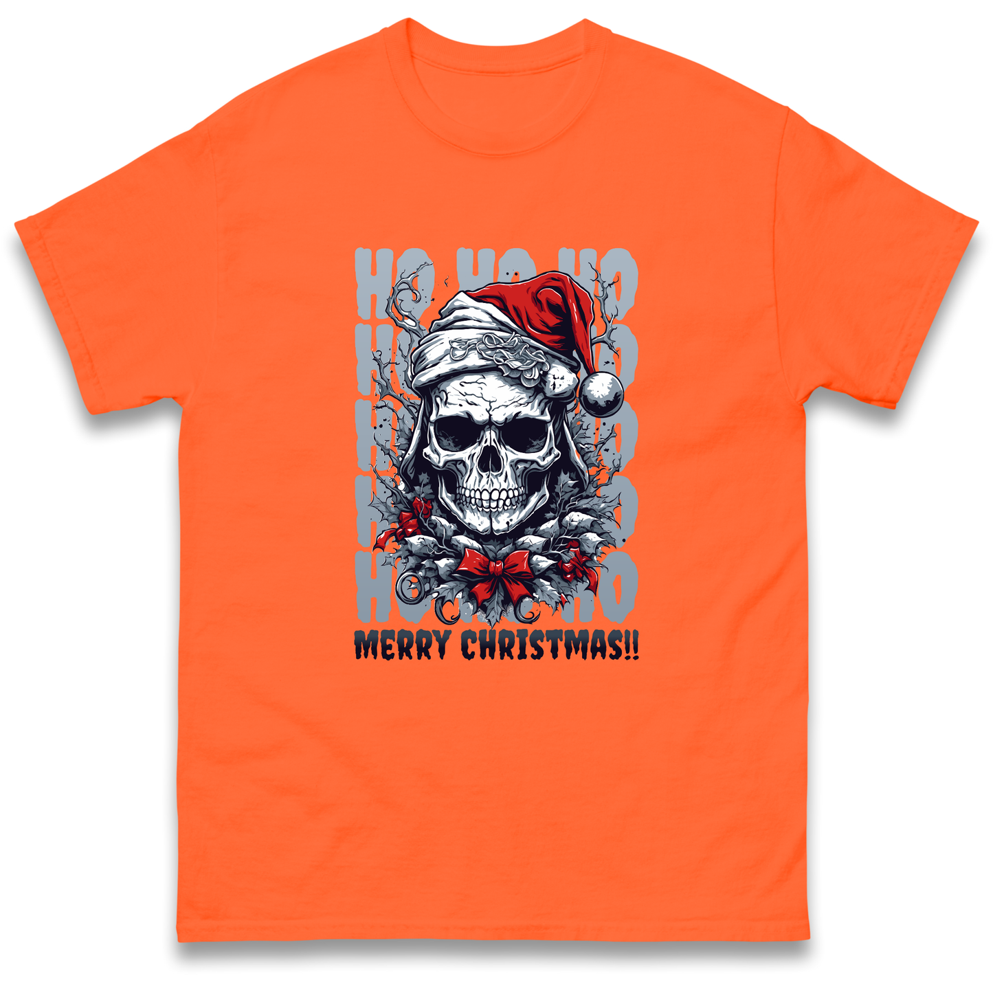 HO HO HO Santa Skelington Christmas T Shirt