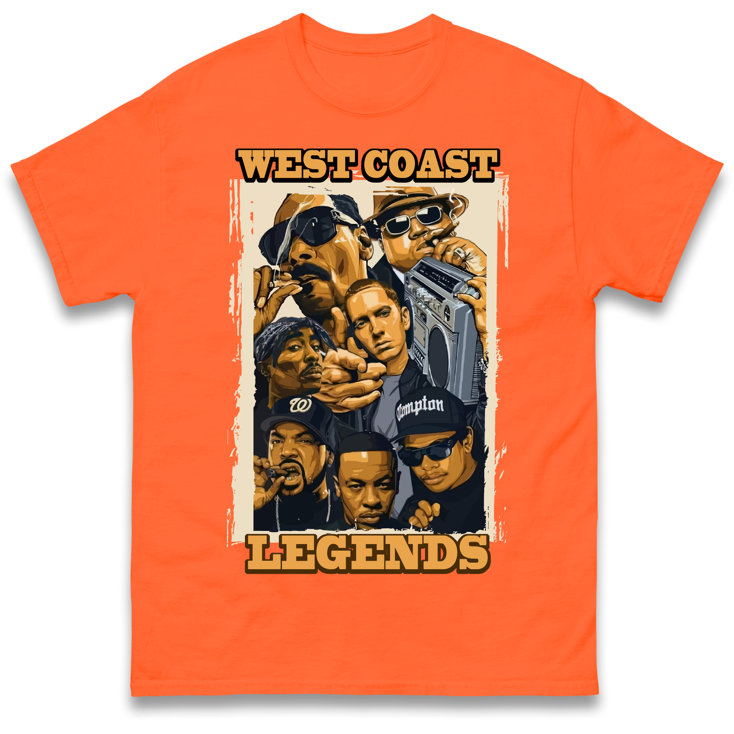 West Coast Legends Rappers T Shirt