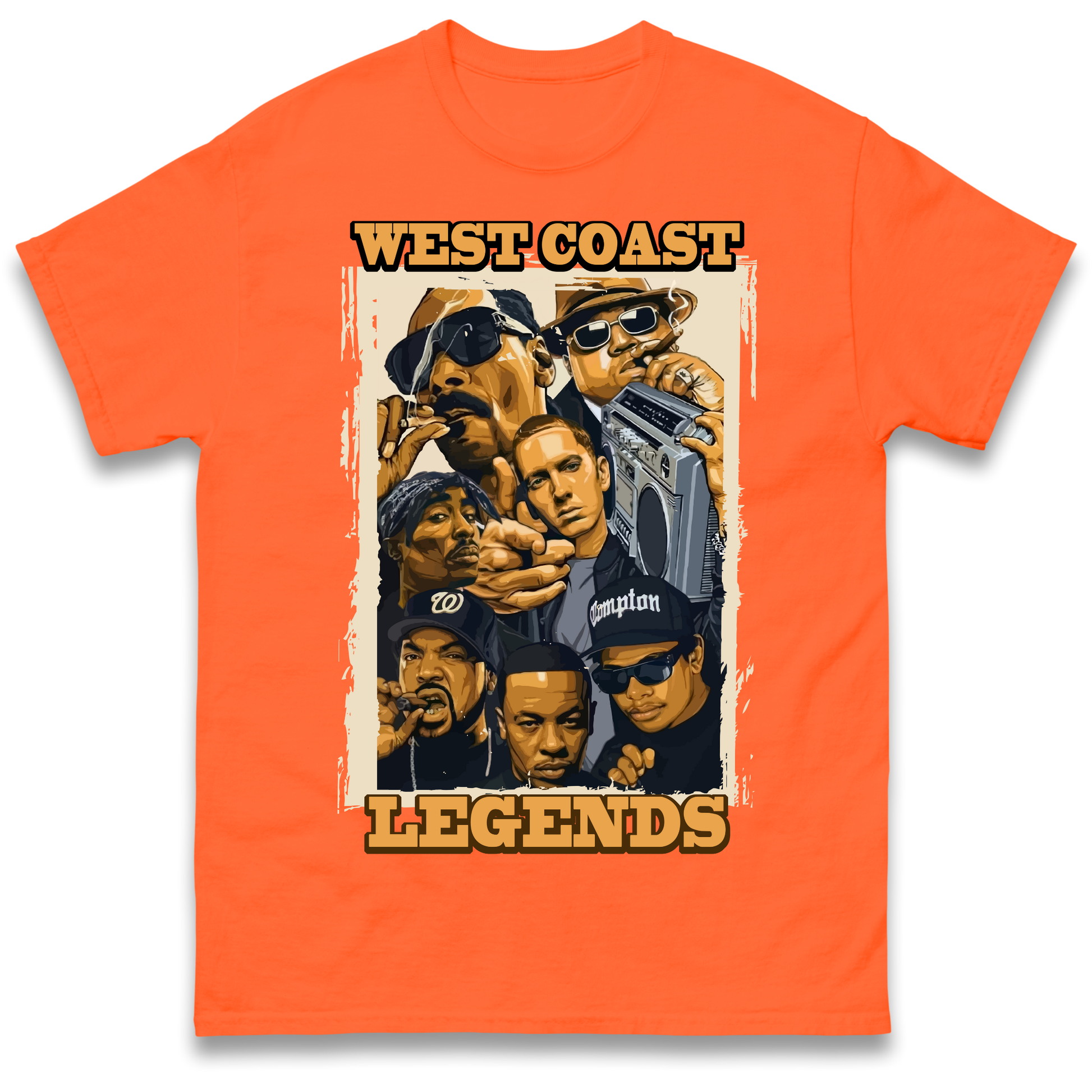 West Coast Legends Rappers T Shirt