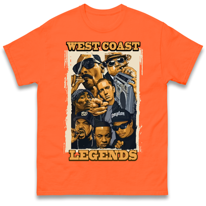 West Coast Legends Rappers T Shirt