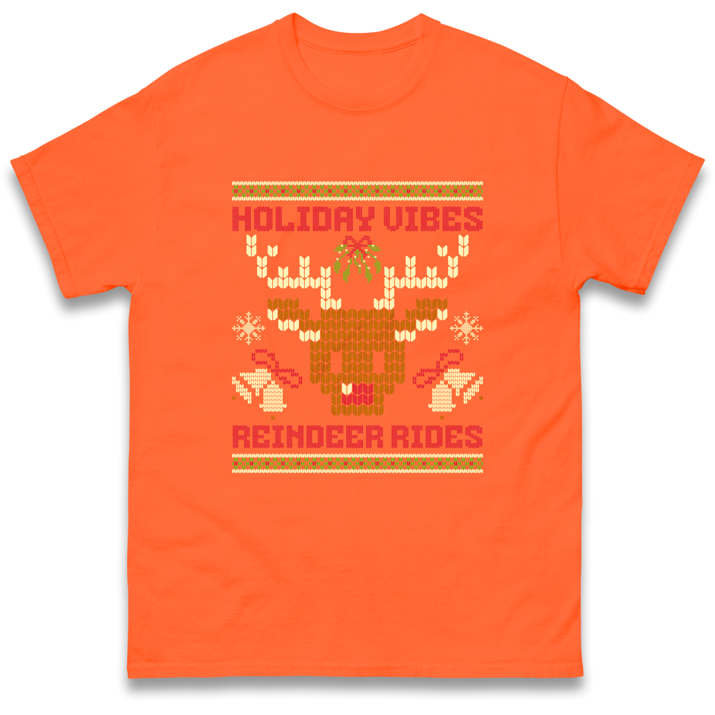Holiday Vibes Reindeer Rides Christmas T Shirt