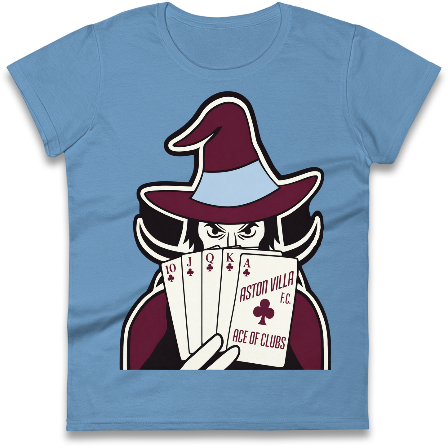Aston Villa Ace of Clubs Banner Ladies T Shirt
