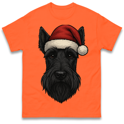 Scottish Terrier Face Christmas T Shirt