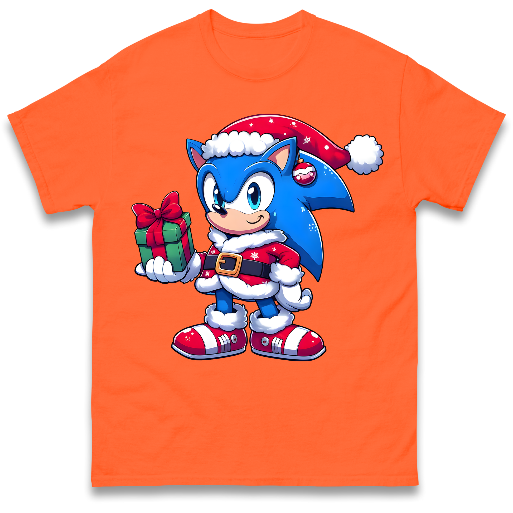 Sonic The Hedgehog Santa T Shirt