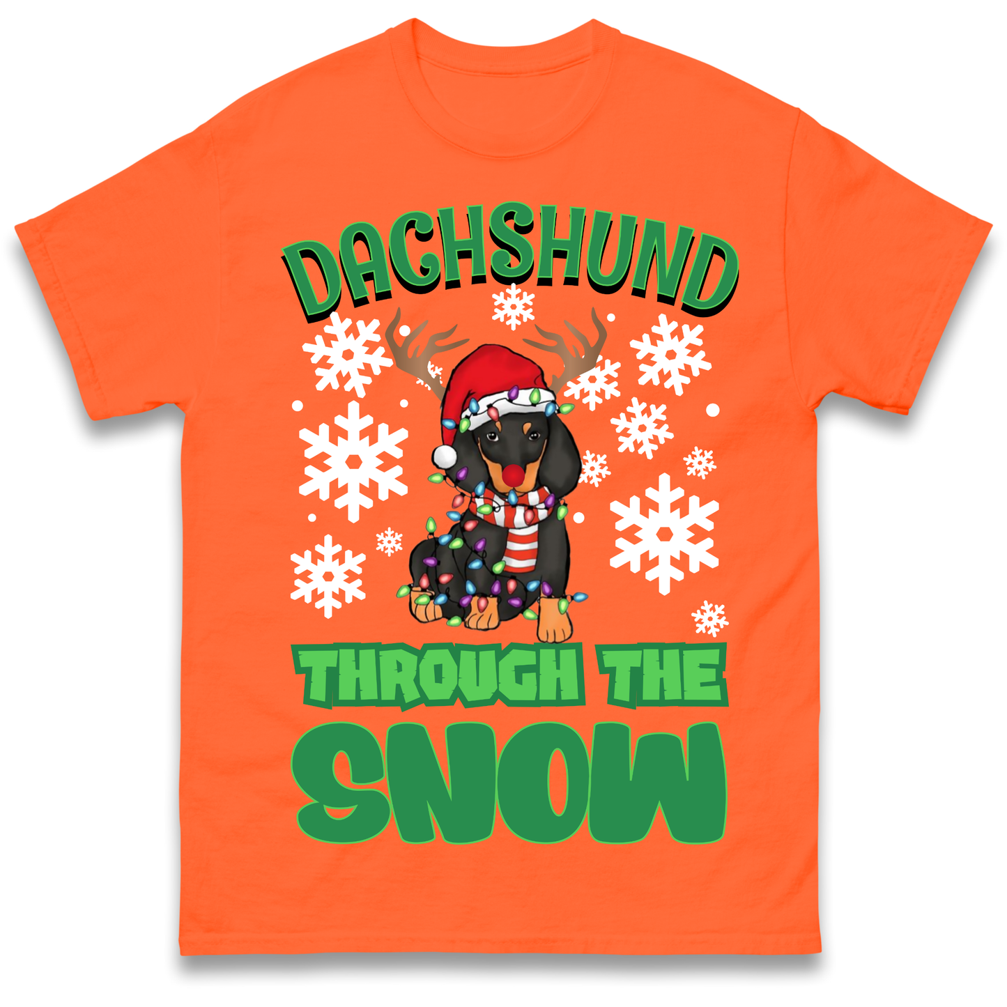 Dachshund Through The Snow Christmas T Shirt