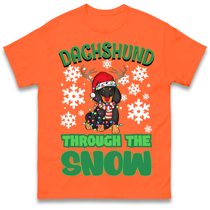 Dachshund Through The Snow Christmas T Shirt