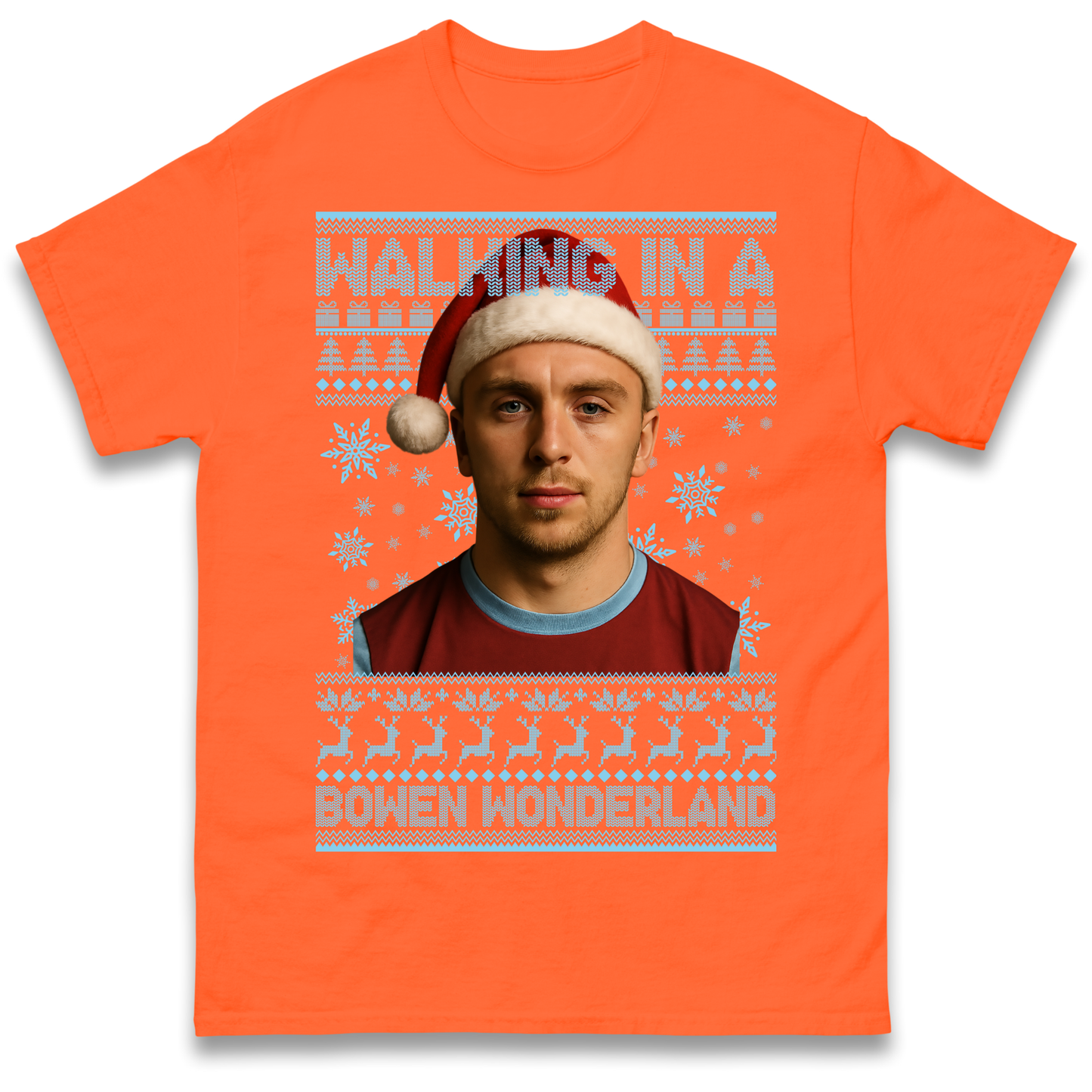 Jared Bowen walking in a Bowen Wonderland Christmas T Shirt