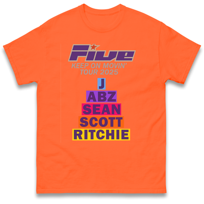 Five Keep On Movin' Tour 2025 T Shirt