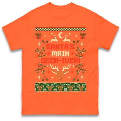 Santas Main Deer iver Christmas T Shirt