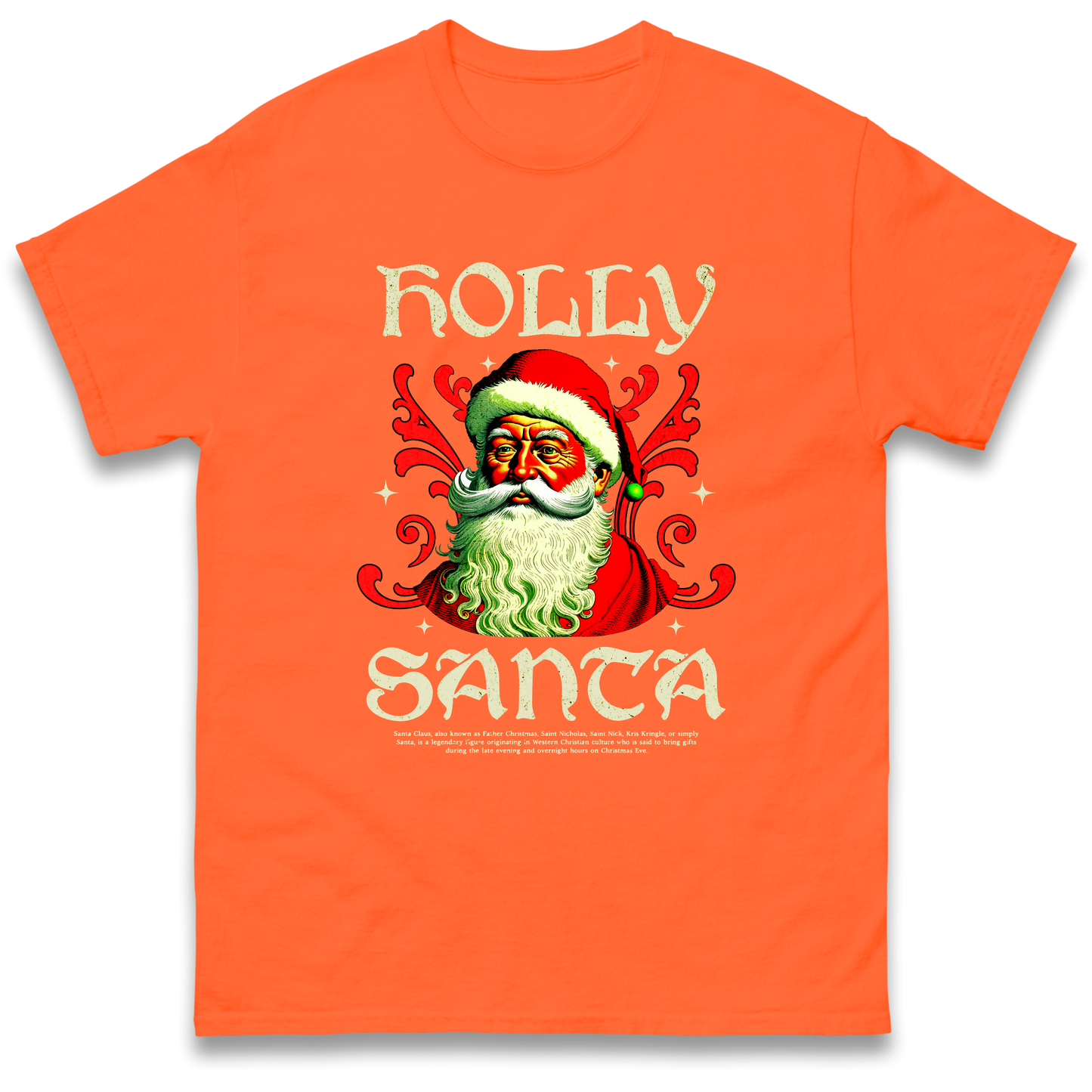 Holly Santa Christmas T Shirt