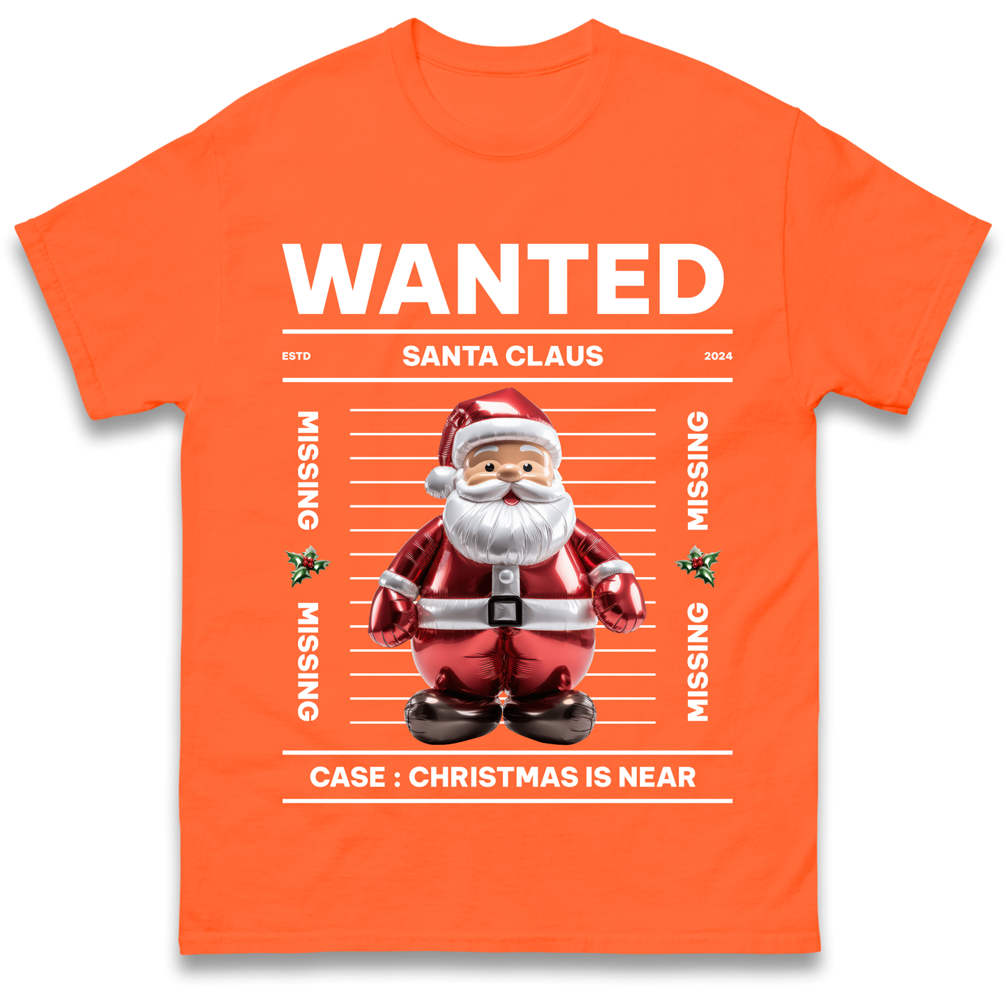Wanted Santa Claus Christmas T Shirt