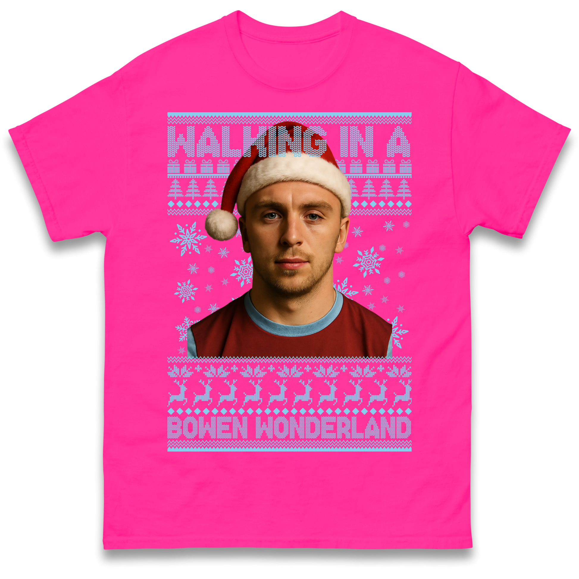 Jared Bowen walking in a Bowen Wonderland Christmas T Shirt
