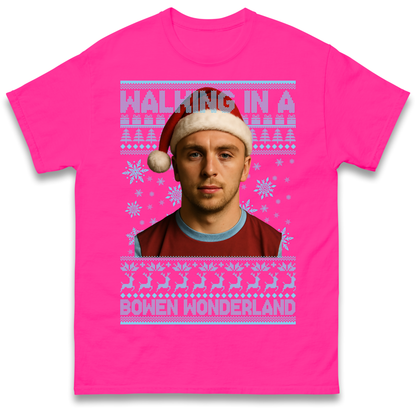 Jared Bowen walking in a Bowen Wonderland Christmas T Shirt