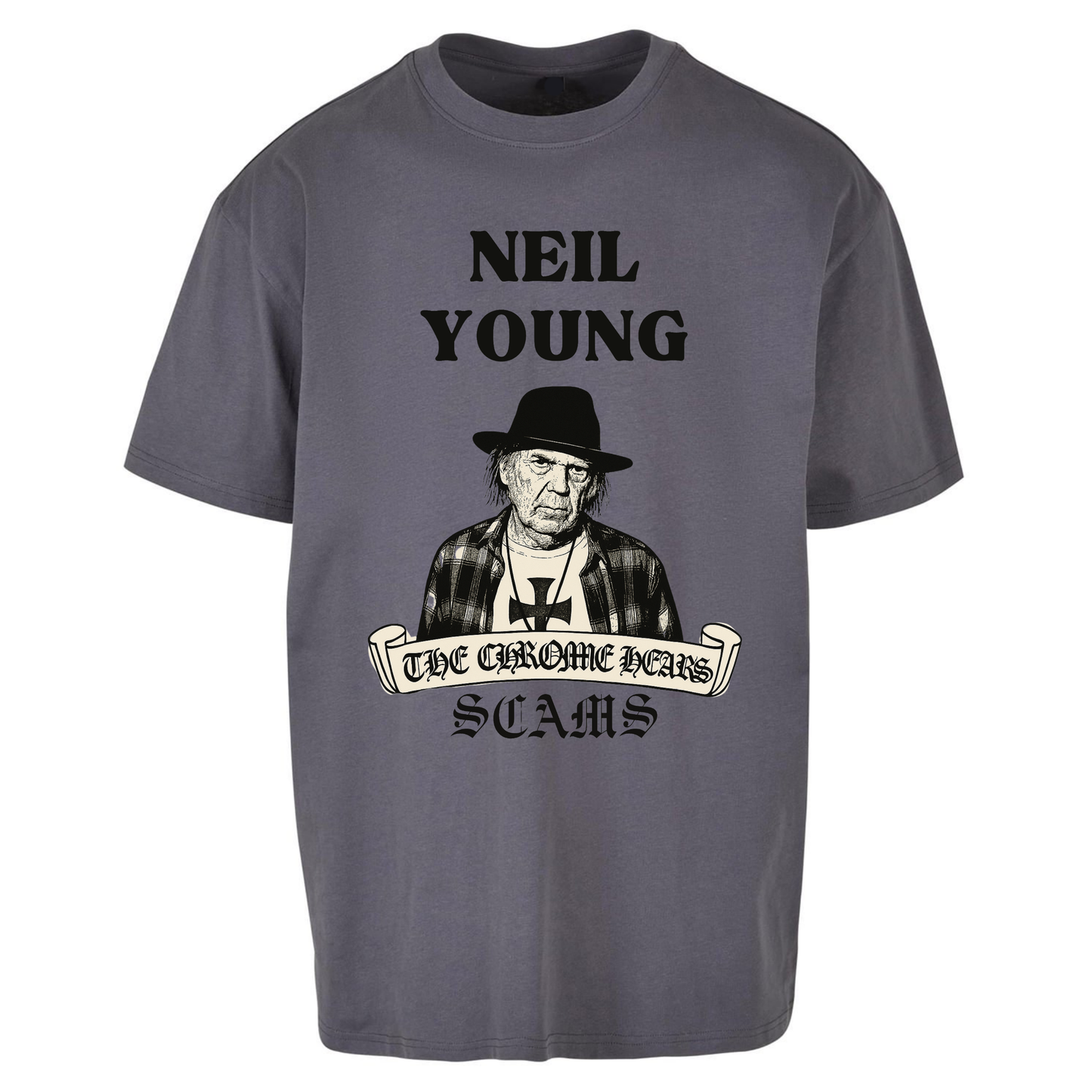 Neil Young and the Chrome Hearts Oversized T Shirt