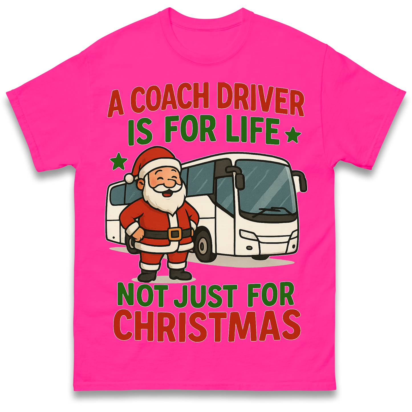 Coach Driver Christmas T Shirt