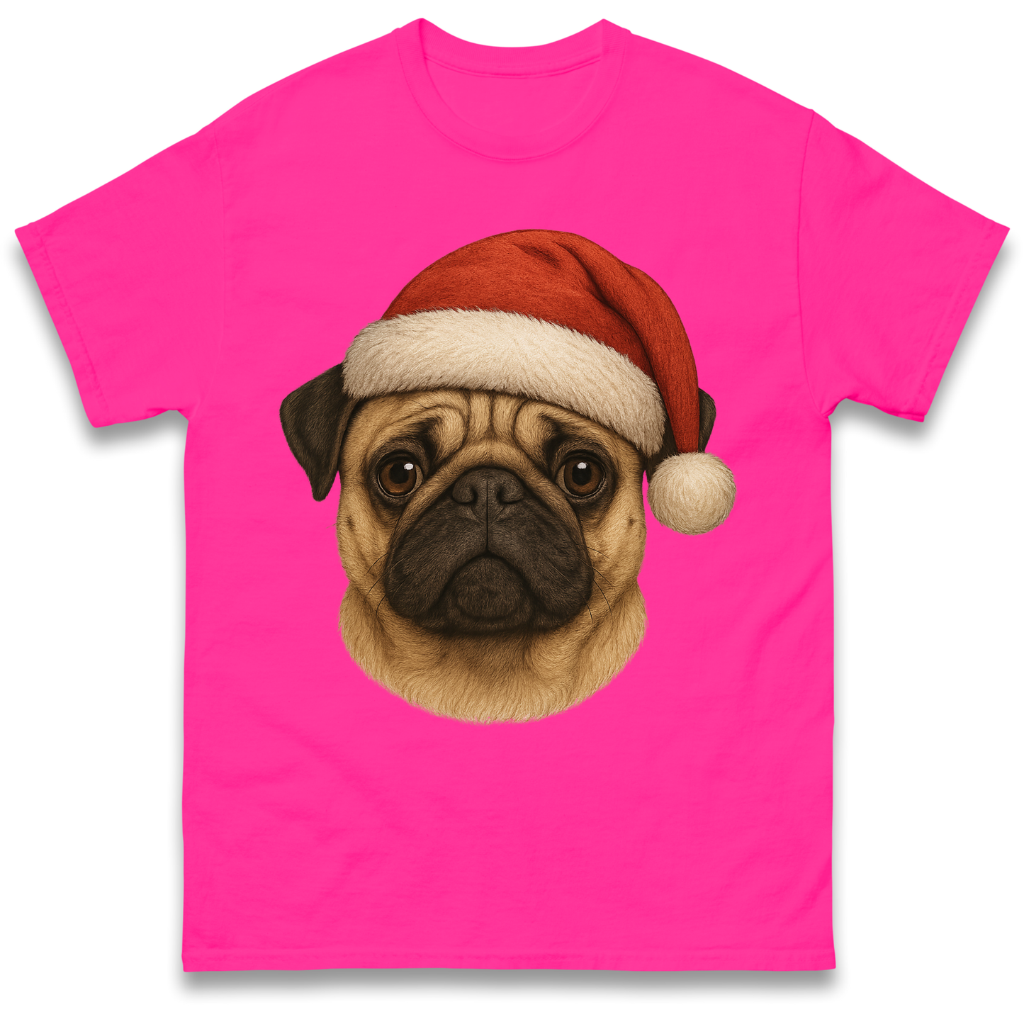 Pug Face Christmas T Shirt