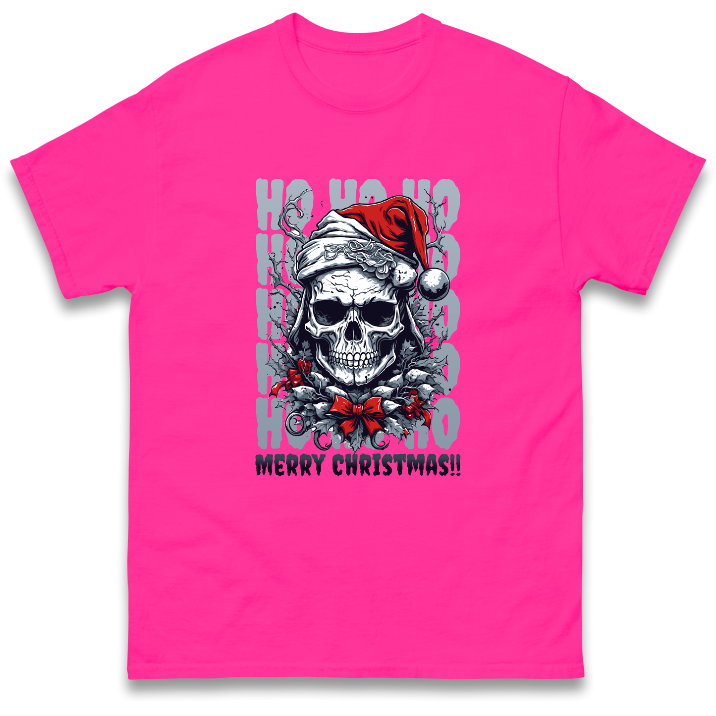 HO HO HO Santa Skelington Christmas T Shirt