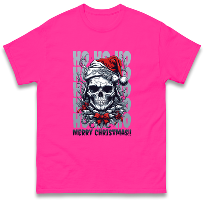 HO HO HO Santa Skelington Christmas T Shirt