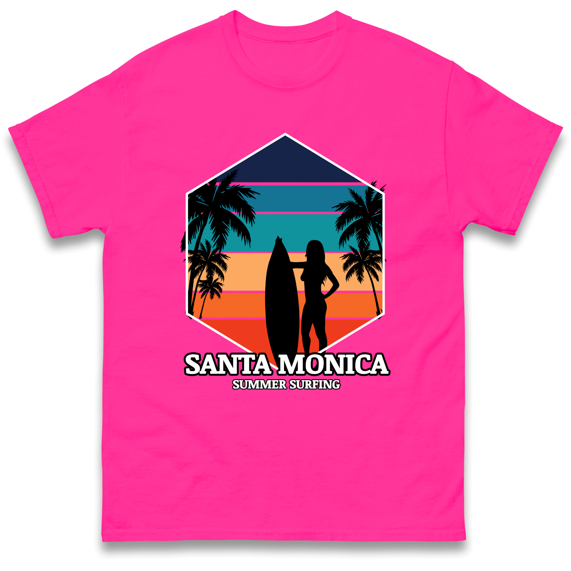Santa Monica Summer Surfing T Shirt