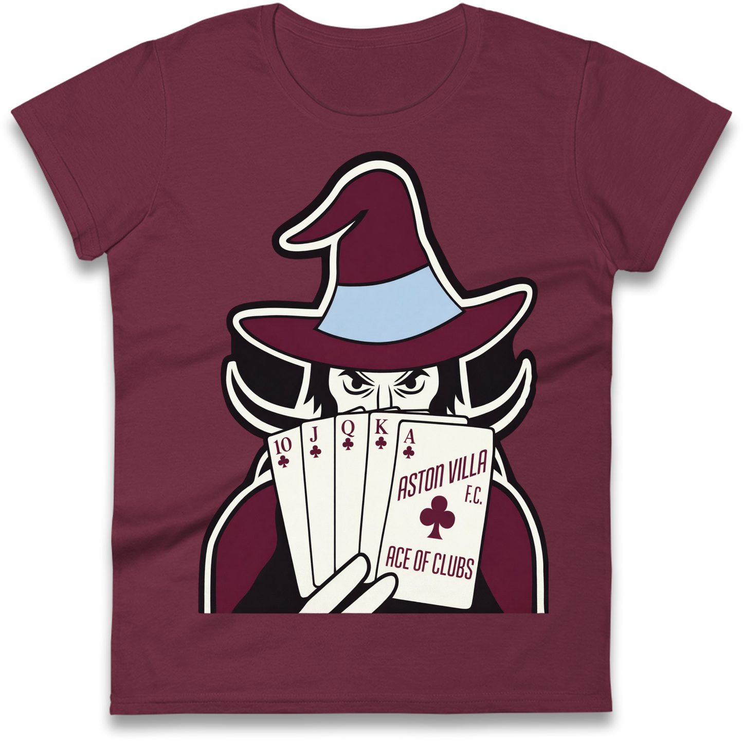 Aston Villa Ace of Clubs Banner Ladies T Shirt