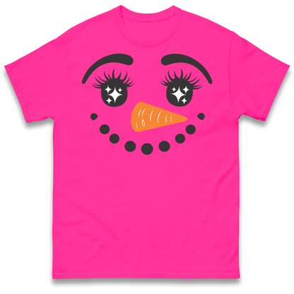 Snowman Face Christmas T Shirt