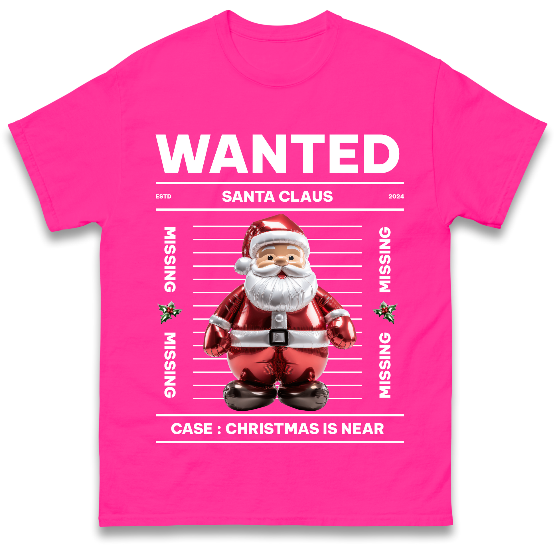 Wanted Santa Claus Christmas T Shirt