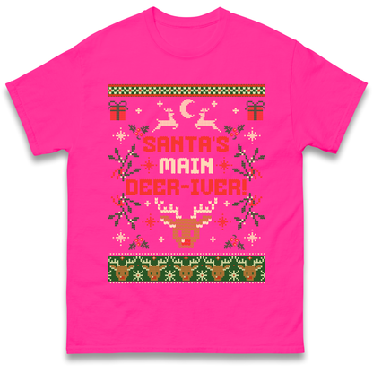 Santas Main Deer iver Christmas T Shirt