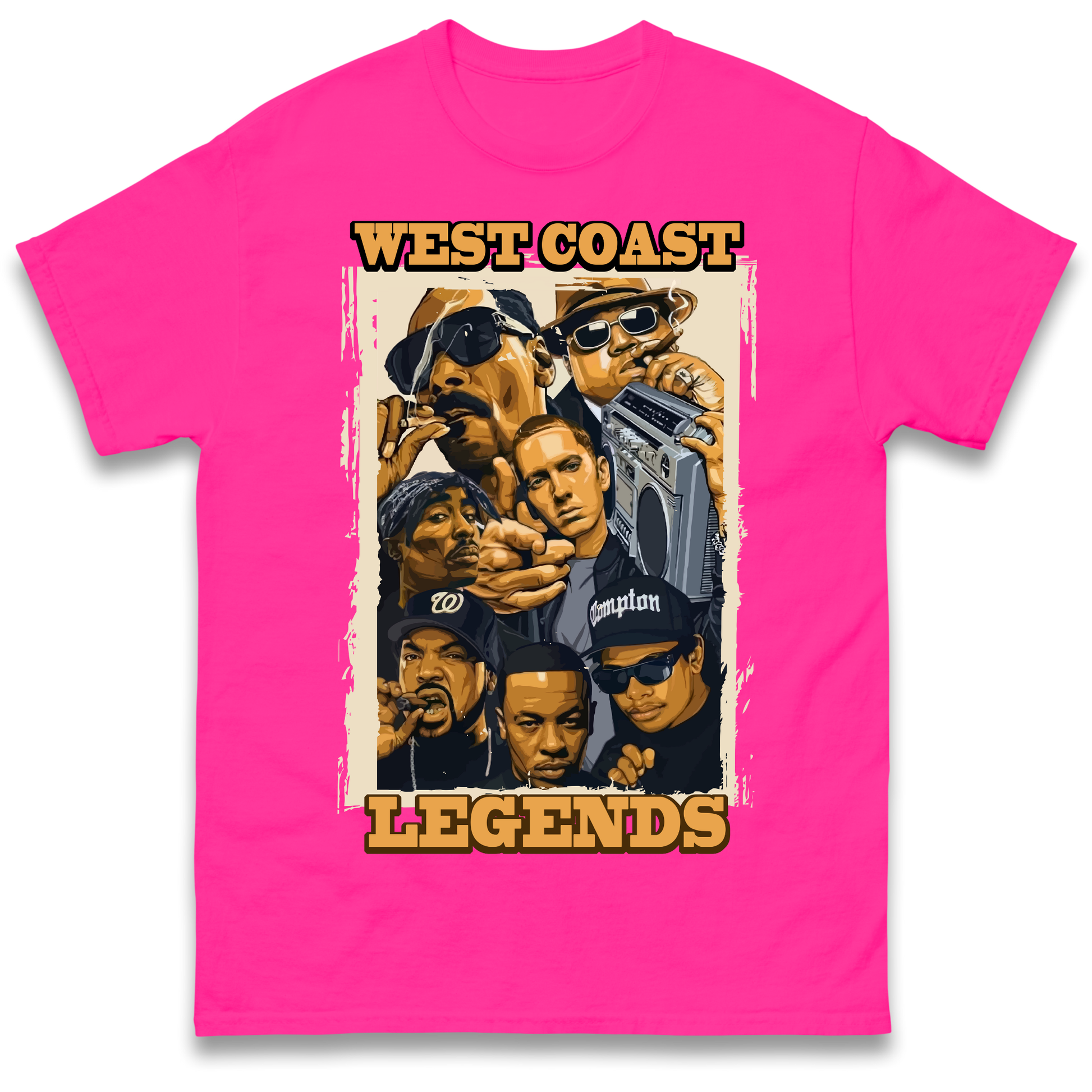 West Coast Legends Rappers T Shirt