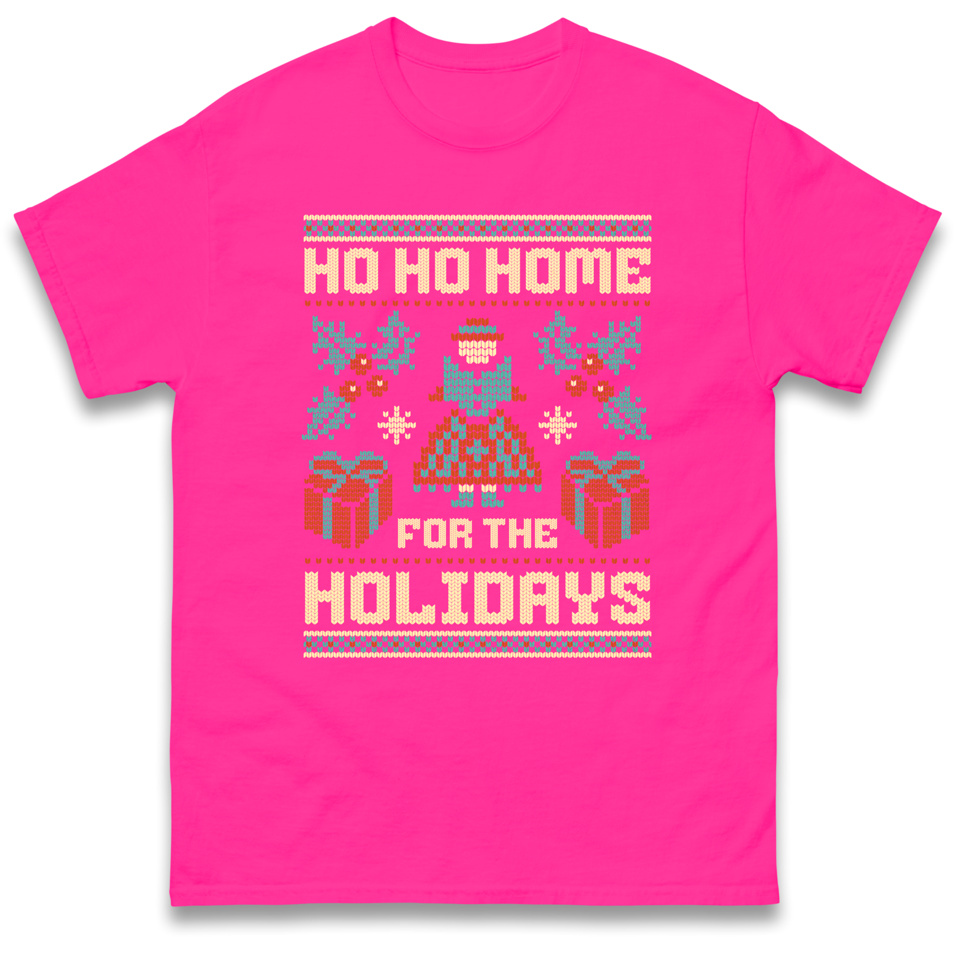 HO HO Home For the Holidays Christmas T Shirt