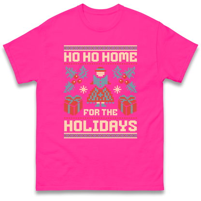 HO HO Home For the Holidays Christmas T Shirt