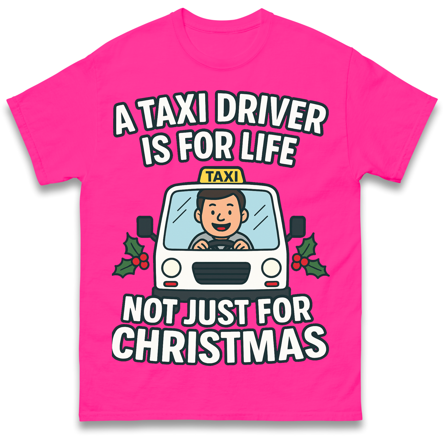 Taxi Driver Christmas T Shirt