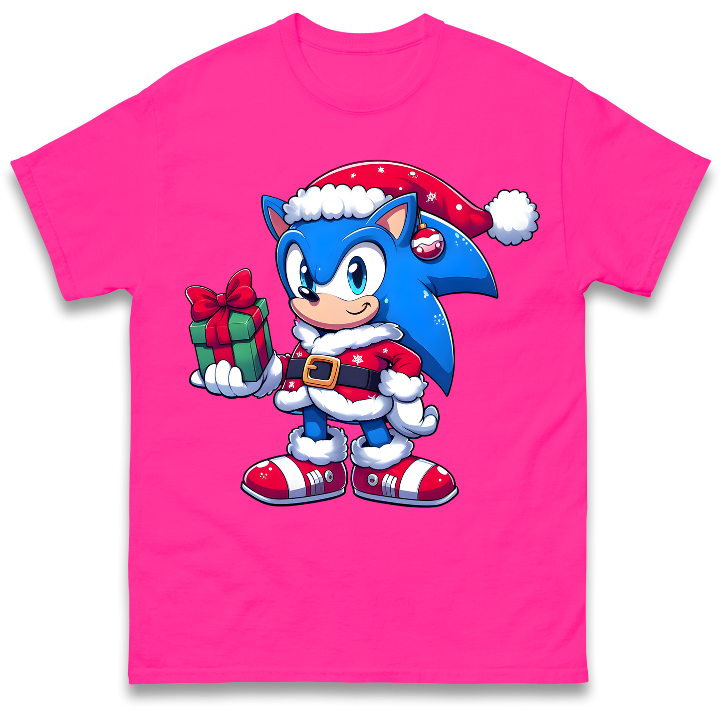 Sonic The Hedgehog Santa T Shirt