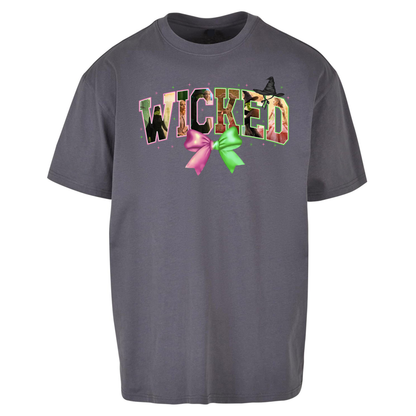 Wicked pink and green Bow Oversized T Shirt