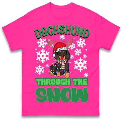 Dachshund Through The Snow Christmas T Shirt
