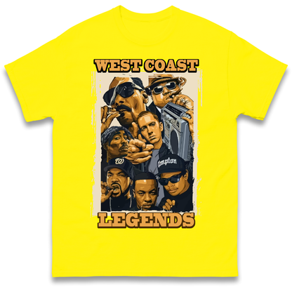 West Coast Legends Rappers T Shirt