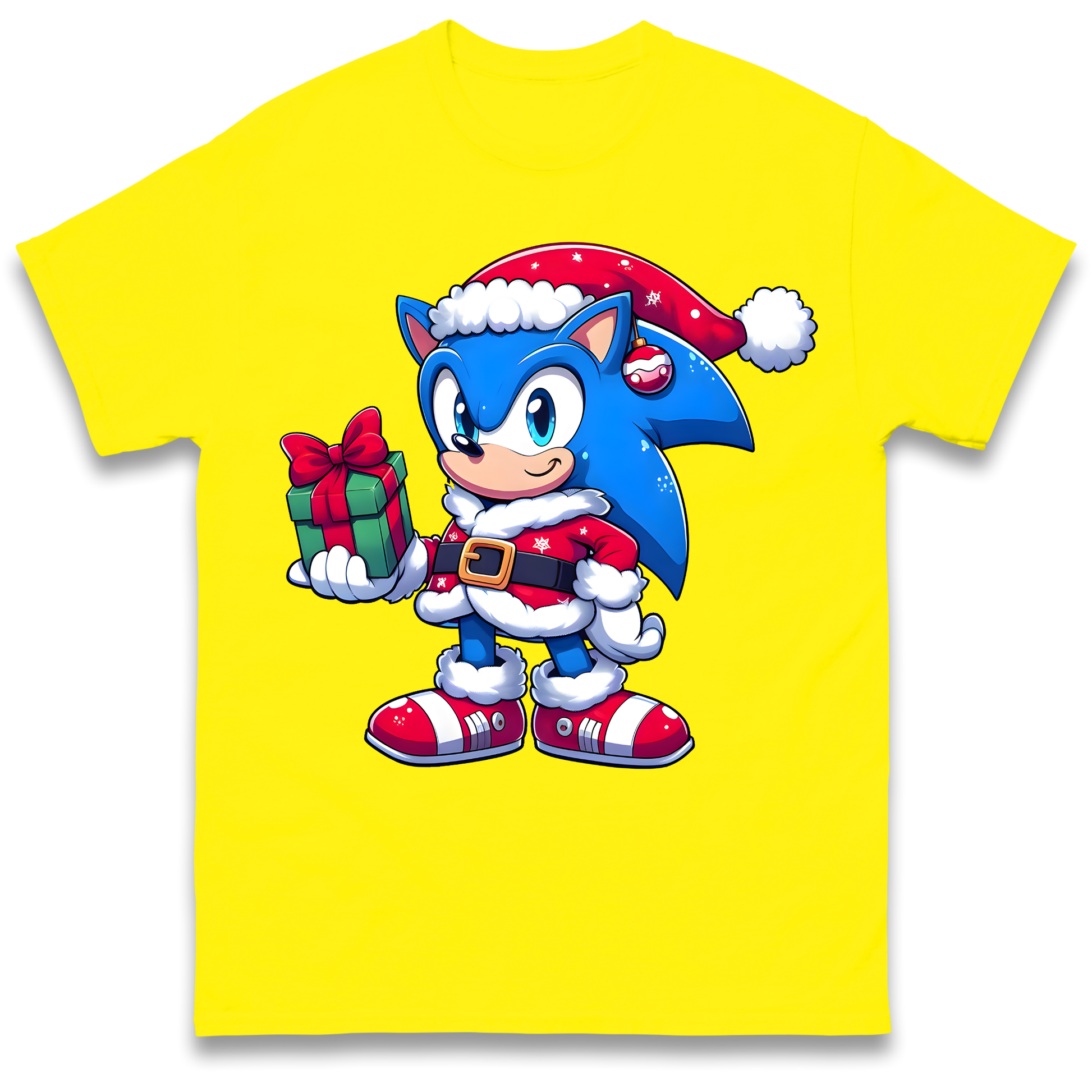 Sonic The Hedgehog Santa T Shirt