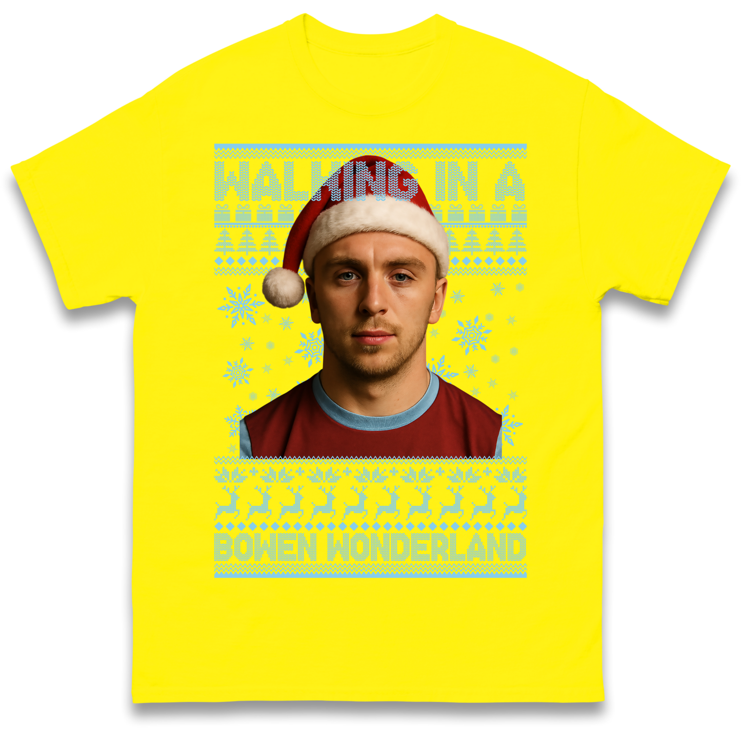 Jared Bowen walking in a Bowen Wonderland Christmas T Shirt