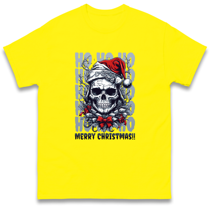 HO HO HO Santa Skelington Christmas T Shirt