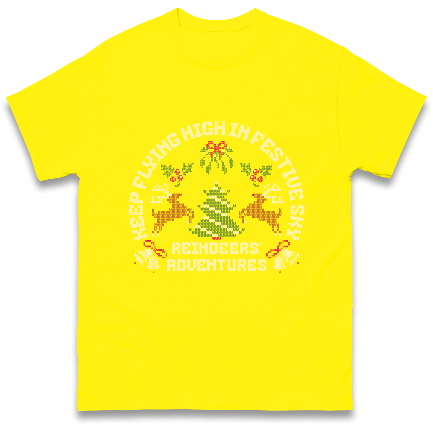 Keep Flying High In Festive Sky Christmas T Shirt
