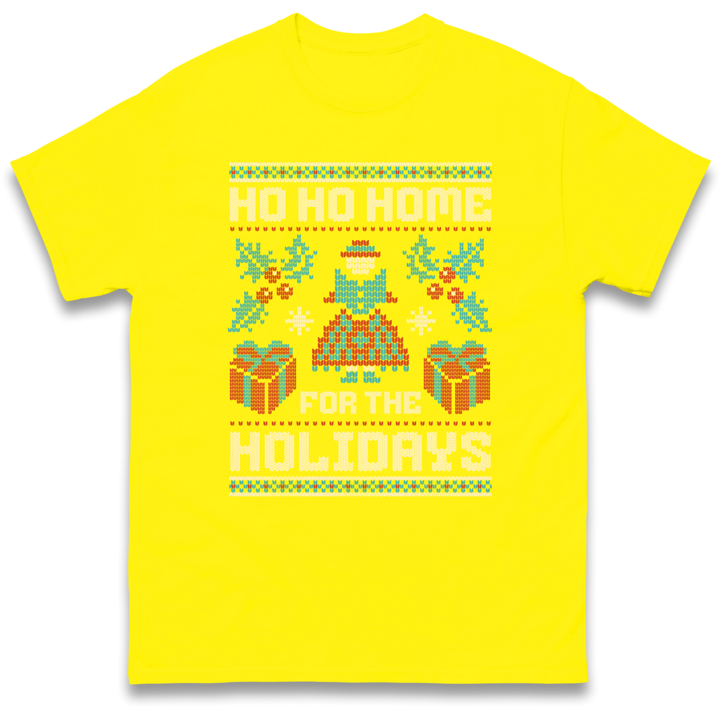 HO HO Home For the Holidays Christmas T Shirt