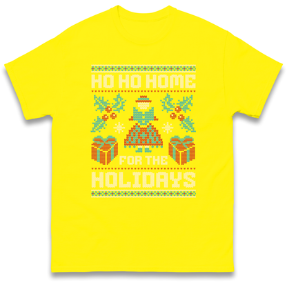 HO HO Home For the Holidays Christmas T Shirt
