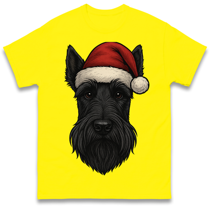 Scottish Terrier Face Christmas T Shirt