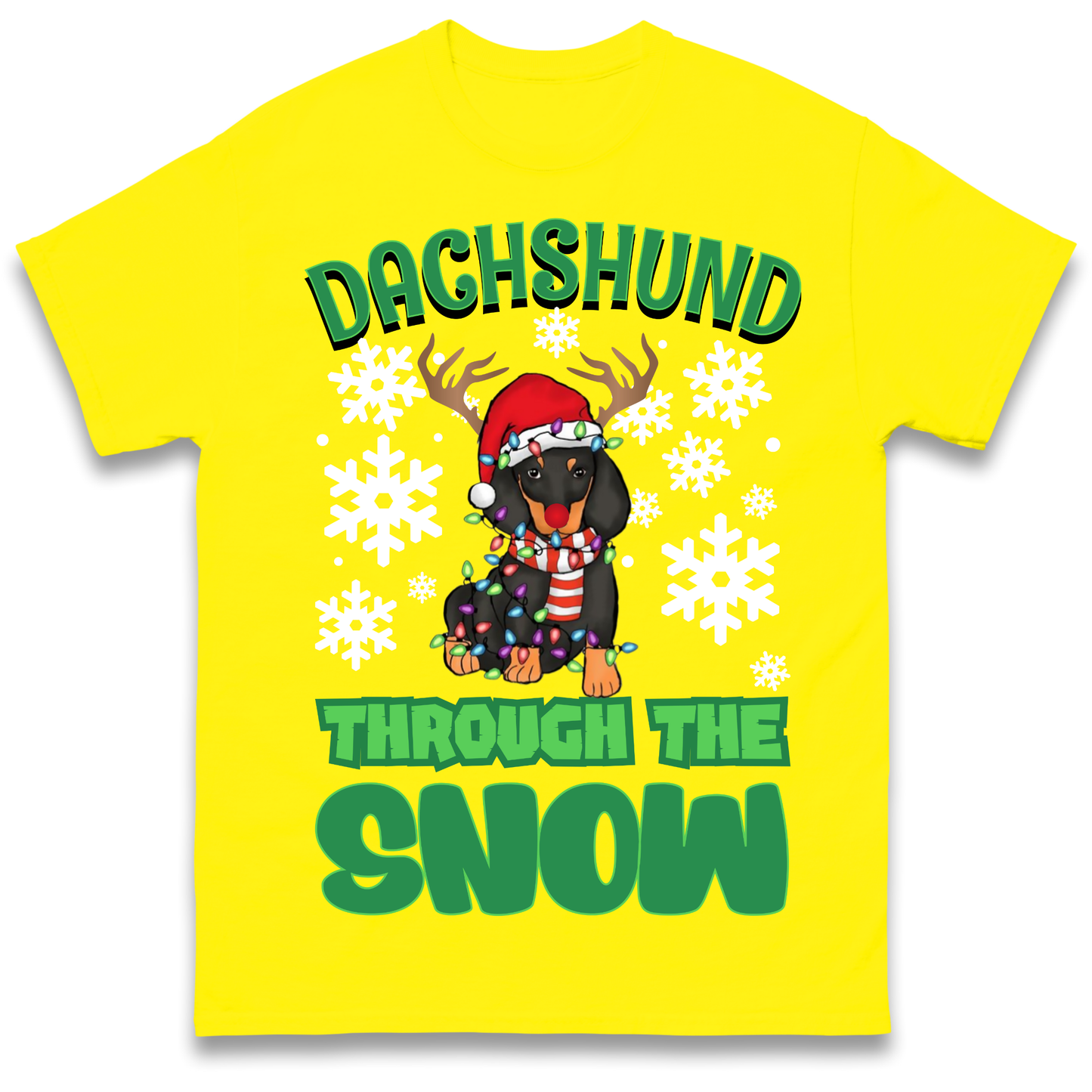 Dachshund Through The Snow Christmas T Shirt