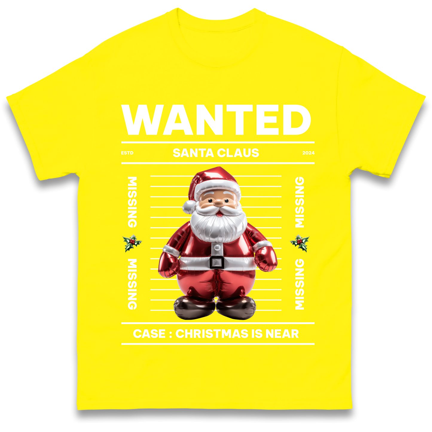 Wanted Santa Claus Christmas T Shirt