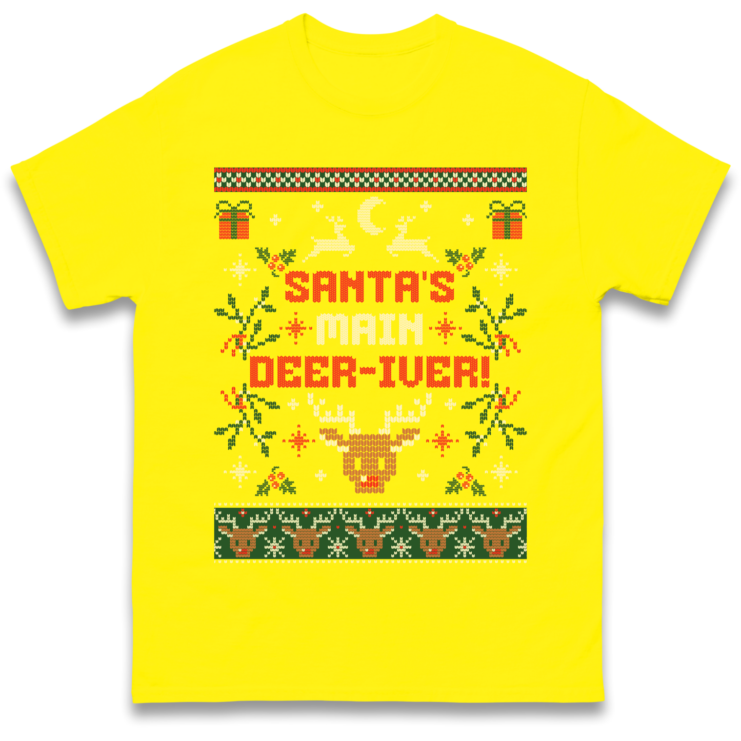 Santas Main Deer iver Christmas T Shirt
